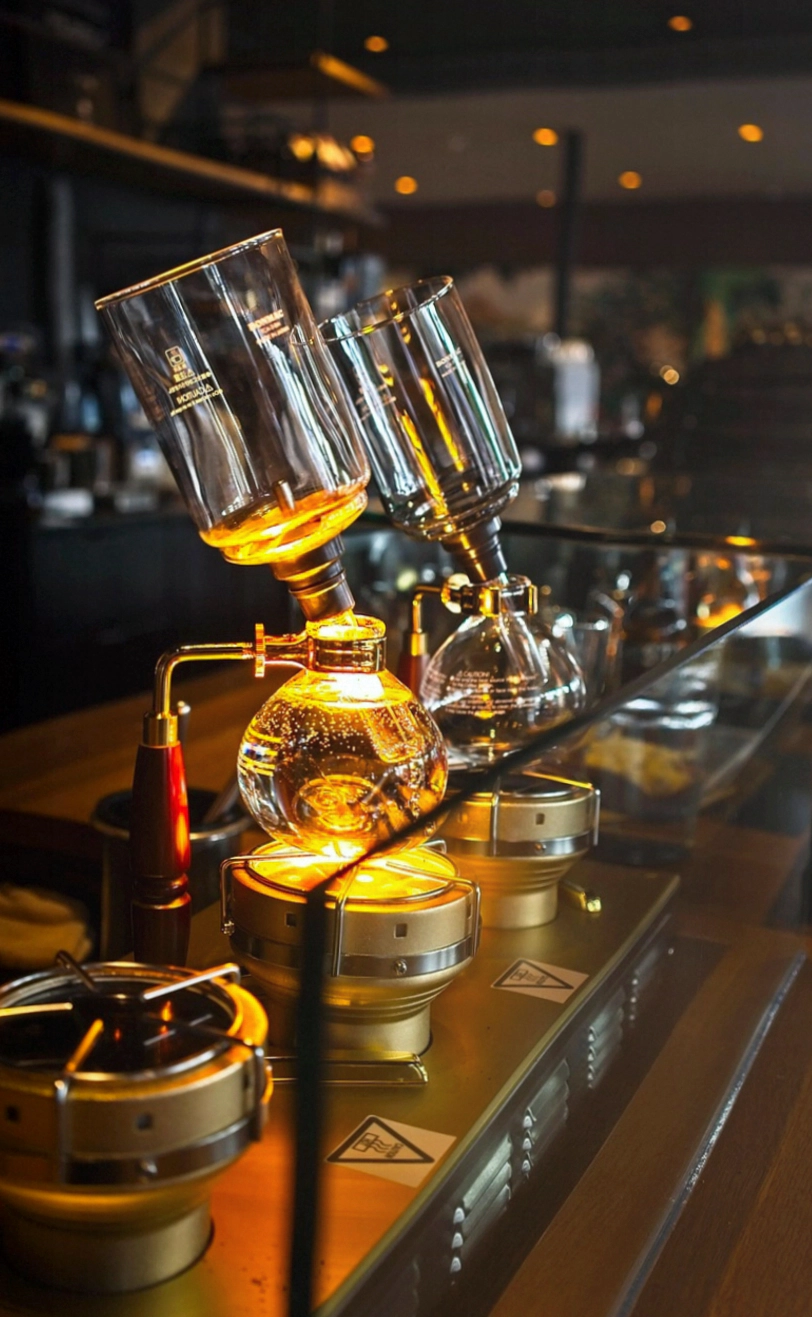 Kaffeebohnen verschiedener Röstgrade nebeneinander